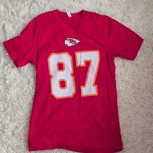 Kids Red Graphic T-Shirt -Taylor Swift/Travis Kelce